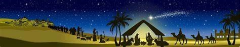 Christmas Manger Scene and Bethlehem Star Image